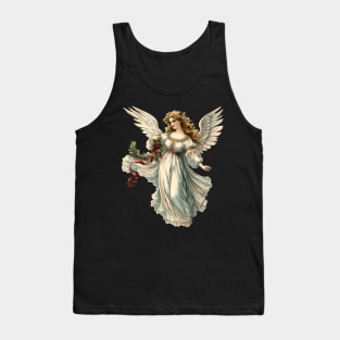 Vintage Retro Christmas Angel Tank Top